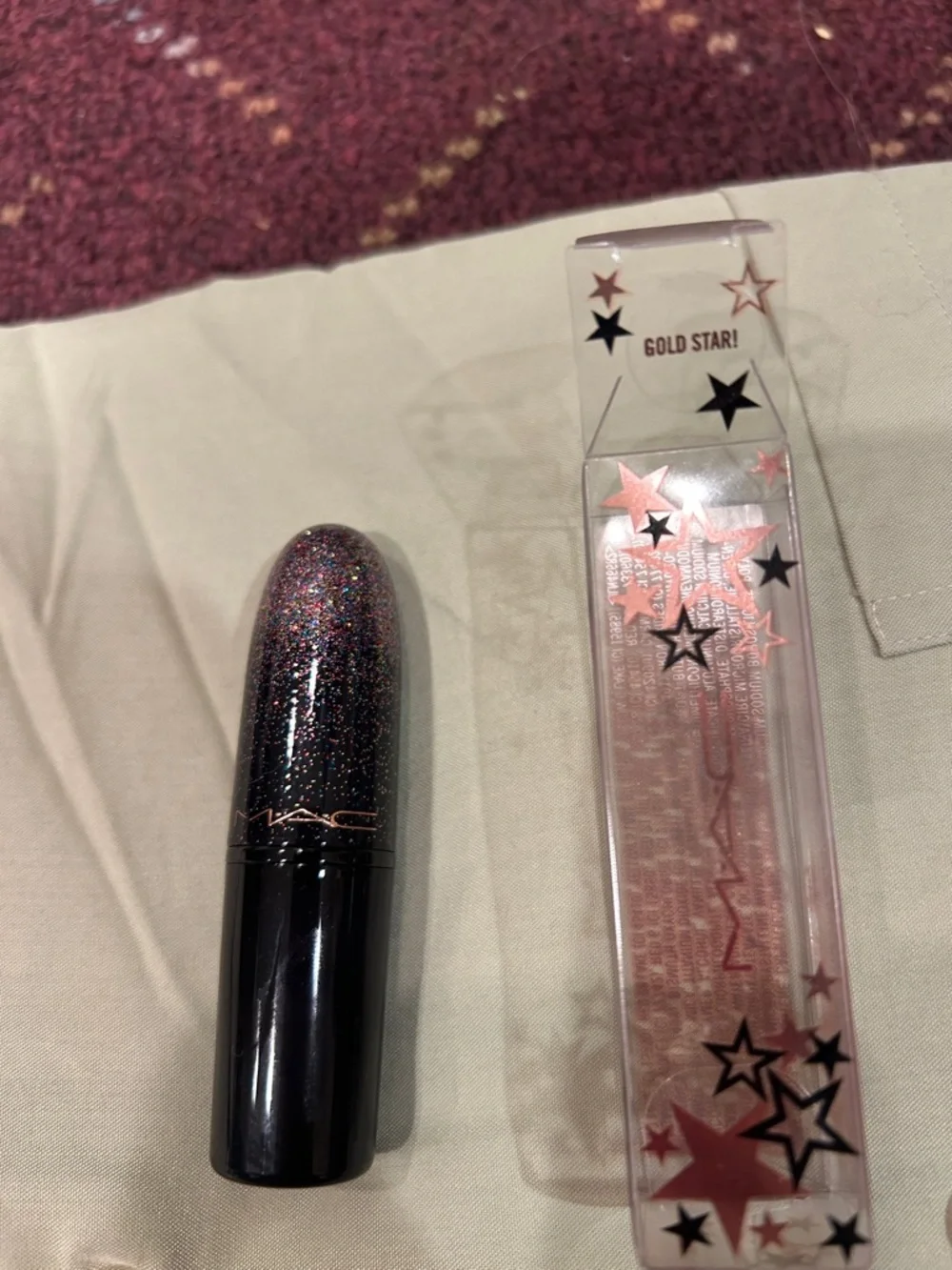 MAC Cosmetics Gold Star Kiss of Stars Lipstick - Shimmery Peach Gold